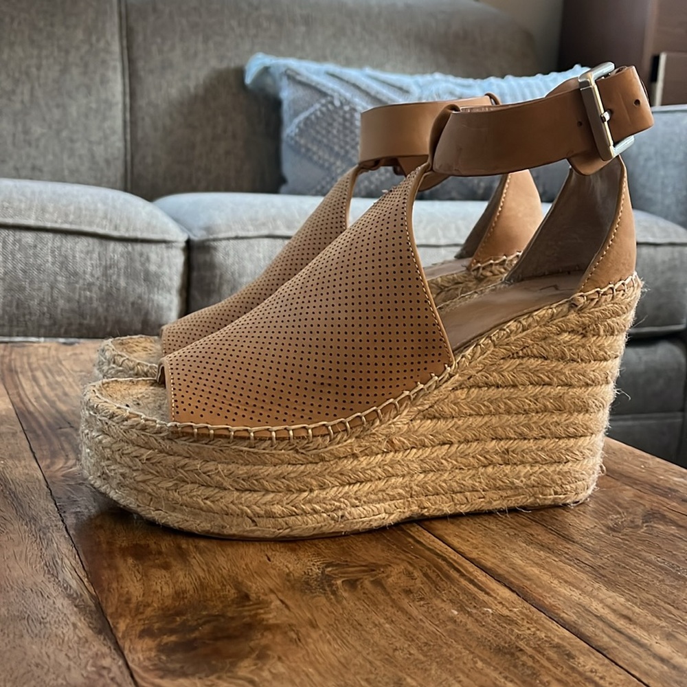 Marc Fisher leather wedge sandals